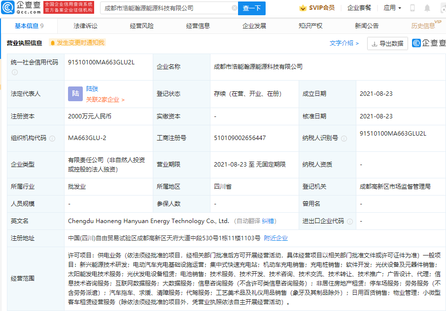 成都注册能源公司标准价格的简单介绍